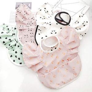 Nordic Style Baby Waterproof PU Bib Angel Wings Feed Pocket Burp Cloths Baby Saliva Towel Decorative Dot Print Bib New