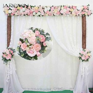 JAROWN Artificial Rose Flower Row Small Corner Flowers Simulation Silk Fake Flowers Wedding DIY Decor Home Garland Decor Flores 210925