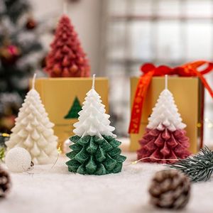 Christmas Decorations Candles Christmas Tree Aromatherapy Candle Creative Xmas Gifts About 8*9cm Gift Box Package LLB12362