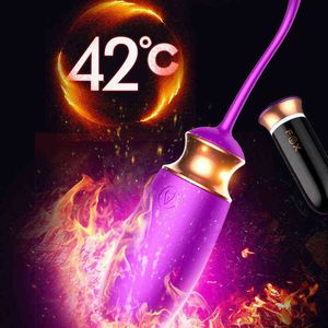 Ovos 10 Modos Auto Aquecimento Controle Remoto Bullet Vibrador À Prova D 'Água Sexy Products Fácil de usar para casais AC 1124