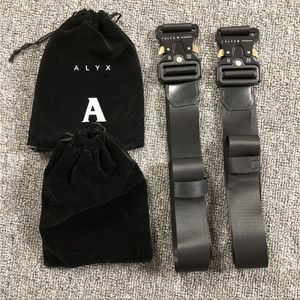 Alyx RollerCoaster Safety Belt 1017 Alyx 9SMユニセックスメタルバックルキャンバスヒップホップベルト7459980