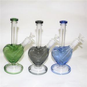 Nya design rosa glasvattenledningar bongs pyrex vattenpipa med färgglada 14 mm fog bägare bong olje riggar ask catcher kvarts banger