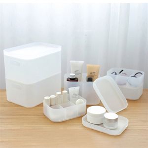 Desktop Cosmetic Storage Box Plastic Home Office Jewelry Case Rack 210423