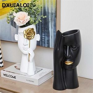 Creative Nordic Vase Decor Art Living Room Wine Cabinet Light Luxury Home Coffee Table Flower Arrangement Enkel 211215