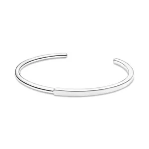 Fine jewelry Authentic 925 Sterling Silver Bead Fit Pandora Charm Bracciali Signature Open Bangle Fashion Safety Chain Pendant Perline fai da te