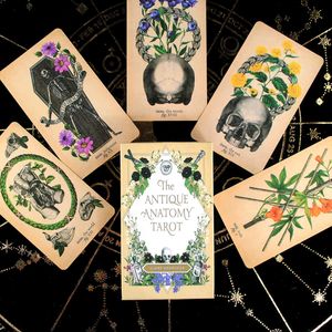 Antik Anatomi 78 Kartları Güverte İngilizce Sürüm Klasik Tarot Kart Oracles Kehanet Masası Oyunları Oynayan Modern Okuyucu