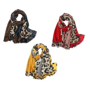 Leopard Bindet Sich. großhandel-Hals Krawatten strukturierter Schal weiche Leoparden Drucken Decke Schal Schal übergroße Damen Damen Tiergeschenke