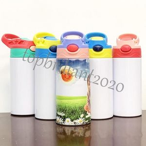 12oz Sublimation STRAIGHT Sippy Cups Kids Mugs Stainnless Steel Baby Bottle Drinking tumbler Double Wall Vacuum Feeding Nursing Bottle