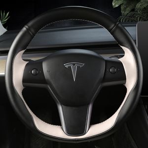 Wysokiej jakości Specjalne dla Model Tesla Model S Model X Ręcznie Sewn Microfiber Pokrywa kierownicy