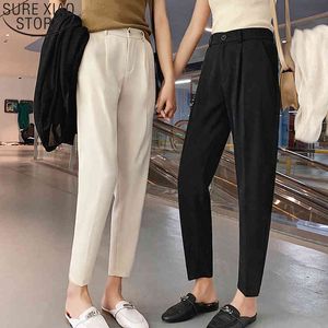 Harem Casual Spring And Summer Women Solid Work Suit Pants Plus Size Loose Ankel Längd Ladies Byxor 9394 210417