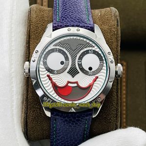 永遠のスポーツウォッチTWF V4最新のアップグレードKonstantin Chaykin Joker True Moon Fase Dial NH35A自動メンズウォッチCNCステンレススチールケースバイオレットレザーストラップ