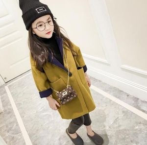 가을 겨울 아기 ​​소녀 양모 블렌드 재킷 어린이 패션 겉옷 십대 아이들 십대 코트 옷