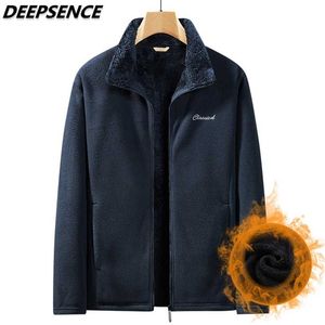 Męskie Zimowe Kurtki Polarowe Płaszcze Wiatroszczelne Ciepłe Moda Outdoor Fashion Casual Streetwear Mężczyźni Odzież L-7XL Duży rozmiar 211214