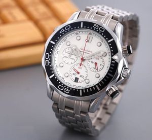 Wholesale stainless steel table tops resale online - All Subdials Work Mens chronograph Watches Table Stainless Steel Quartz Stopwatch Watch Top for men Sports designber Wristwatches