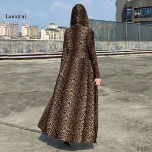 Donne Leopard Stampa Trench Coat Oversize Vintage Snake Brevetto Single Breasted Slim Vita Cardigan Streetwear Capispalla Cappotti