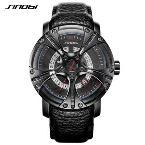 SINOBI Smart Car Creative Design Men's Watches Calender Sports Waterproof Clock Men Quartz Wristwatches relogio masculino X0524