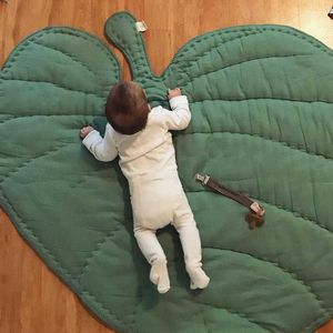 leaves shape Floor Carpet Baby game blanket Cotton Climbing Pad Play Mats baby Cart blanket Children's room decoration 210724