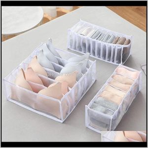 Bags Huwairen 3Pcs Foldable Der Organizer Divider Closet Storage Box For Underwear Bra Sock Pfgf7 F4G90