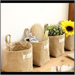 Hanging Grocery Bag Flower Pot Basket Household Sundries Toys Organizer Case Living Room Storage Sack Cloth Bags 7Asnr Nidf8