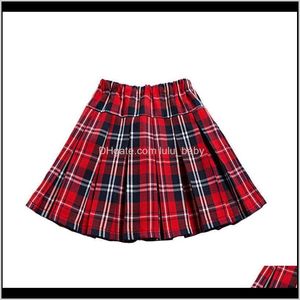 ベビーミニプリーツスカートスカートヤングガールズ格子縞のスカート学童服の子供の服を着た年齢4 8 10 12 14 16年ZBCJB R0OGH