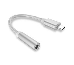 100 pcs Typ-C bis 3,5 mm Kopfhörerkabeladapter USB 3.1 Typ C USB-C-Mann bis 3.5 Aux Audio weibliche Jack für Xiaomi 6 mi6 letv 2 pro 2 max2