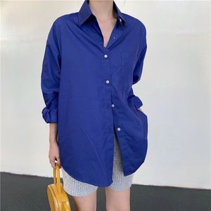 Chic Autumn Sunscreen High Quality Stylish Office Lady Loose Fresh Women Casual Solid Brief All-Match Shirts 4 Types 210421