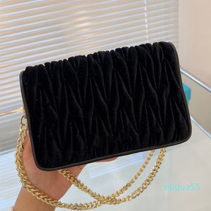 Tasarımcı Omuz Çantaları Debriyaj Cüzdan Moda Çanta Çapraz Vücut Süet Deri Crossbody Çanta Altın Zincir Yüksek Kaliteli Boyutu 20 14 cm