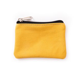 50pcs Kvinnor Kanfas Small Square Coin Purse DIY Unisex Blank Vanliga Bomull Små Väskor Storlek 13 * 8cm