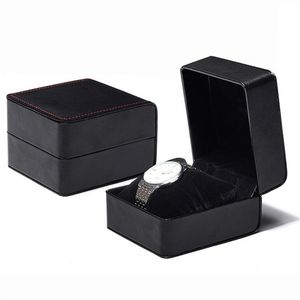 PU Leather Watch Box Gift Wrap Case Wristwatch Display Boxes Bracelet Jewelry Storage Organizer Packaging