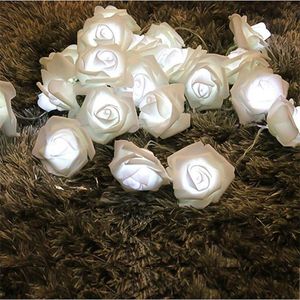 Paski m LED String Lights Z Różą Kwiat Party Wedding Wakacje Dekoracja Lampa Festiwal Boże Narodzenie Jly1