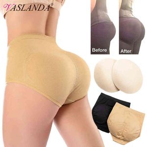 Women Body Shaper Buttocks Padded Panty Butt Lifter Hip Enhancer Underwear Tummy Control Panties Booty Pads Briefs Shapewear Y220311