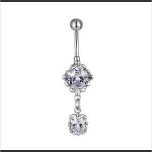 Bell Drop Delivery 2021 D0001 (1 Färg) Stil Belly Button Ring Navel Rings Body Piercing Smycken Dingle Accessories Fashion Charm 10st GP