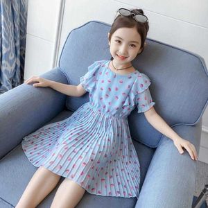 Children Clothing For Girl Summer Fairy Fashion Princess Dress Chiffon DOT Girls Dresses Child Clothes for 4 5 6 7 8 9 10 years Q0716