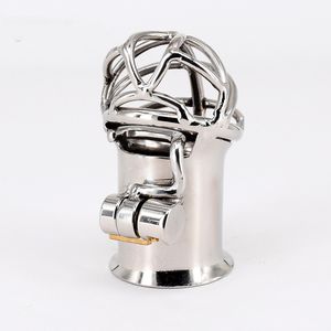 Chastity Device Stainless Steel PA Lock Penis Bondage Foreskin Piercing Locking Anti-erection Sex Toys For Men