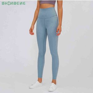 Shinbene Super Alta Ascensão Actividade Atlético Legging Yoga Calças Mulheres Mulheres Nuas-macias Naked-sensação Ginásio Esporte Legging Insam 24 