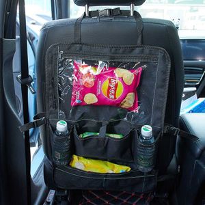 Car Seat Back Organizer Bag Storage Pocket Oxford Cloth Child Toy Stowing Tidying Kids Anti-kick Mat Backseat Protection Travel