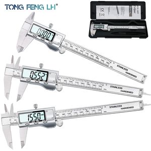 TON09 6-Inch 150mm Stainless Steel Electronic Digital Vernier Caliper Metal Micrometer Measuring 210810