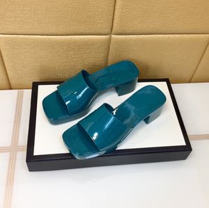 Sommer-Gummi-Sandale für Damen, 5 cm, klobiger Absatz, TPU-Material, 9 Farben, Retro-Optik, die an den Stil der 90er Jahre erinnert