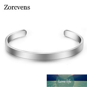 ZORCVENS Silberfarbener Manschettenarmreif für Männer und Frauen, hochwertiger 316L-Edelstahl, Punk-Armreif, Titan-Schmuck, Fabrikpreis, Expertendesign, neueste Qualität