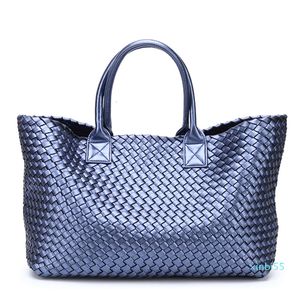 2021 varumärke Dign Woven Handbags for Women Bal Fashion Tij Weave Hand Should Lady Great Capacity Purse Shopping Man Bag395e