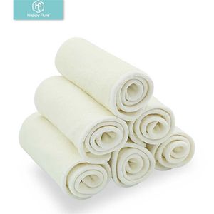 Flauta feliz 5/10 PCS 4 Camadas Bambu Liner Inserir para Fralda De Pano De Bebê Fralda Natural Bambu Lavável 211028