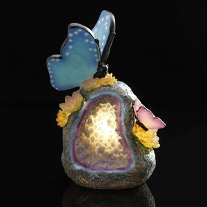 Giardino esterno Solar Animal Butterfly LED Night Light Yard Figurine Lampade Decorazioni per percorsi