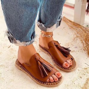 Slippers Amazon Women's Shoes Summer Product Explosion Models Women Fashion Wear Tassel Rope Sandals And