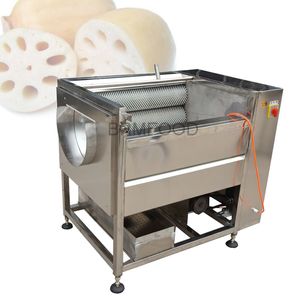 Commercial Small stainless steel Fruit Cleaning Machine Roller Brush Vegetable Carrot Peeling manufacturer Potato Washing maker 220V