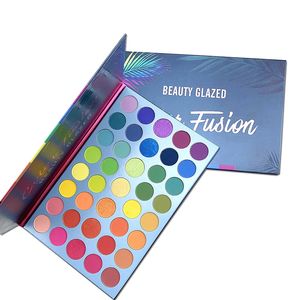 39 Color Fusion Rainbow Eyeshadow Palette Brighten Fluorescent Highlighter Matte Easy to Wear Eye Shadow Makeup Palettes