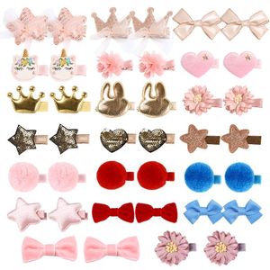 40PC / Lot Cartoon Toddler Clips Animal Motif Mini Pins för Baby Girls Pins Kids Barrettes Born Hair Tillbehör