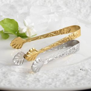 American Embossed Rose Ice Clip Kitchen Tools 304 Edelstahl kleine Coffee Shop Zucker Clips Lebensmittel RRD11870