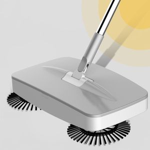 All-In-One Hand Broom Dustpan Magic Mops Stainless Steel Handle Sweeper Push Type Sweeping Machine Vacuum Cleaner For Home