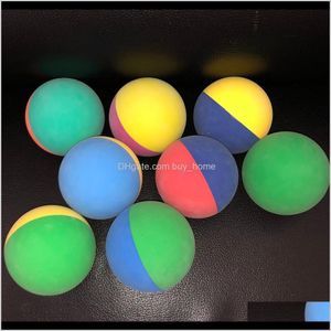 Balls Sports & Outdoors12Pcs/Lot 6Cm Bi-Color Racquet Squash Low Speed Rubber Hollow Ball Training Competition High Elasticity Mix Color Drop