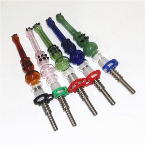 14mm kuvars uçlu cam nektar metal tırnaklar hookahs keck klips geri kazanım nektar saman sigara içmek